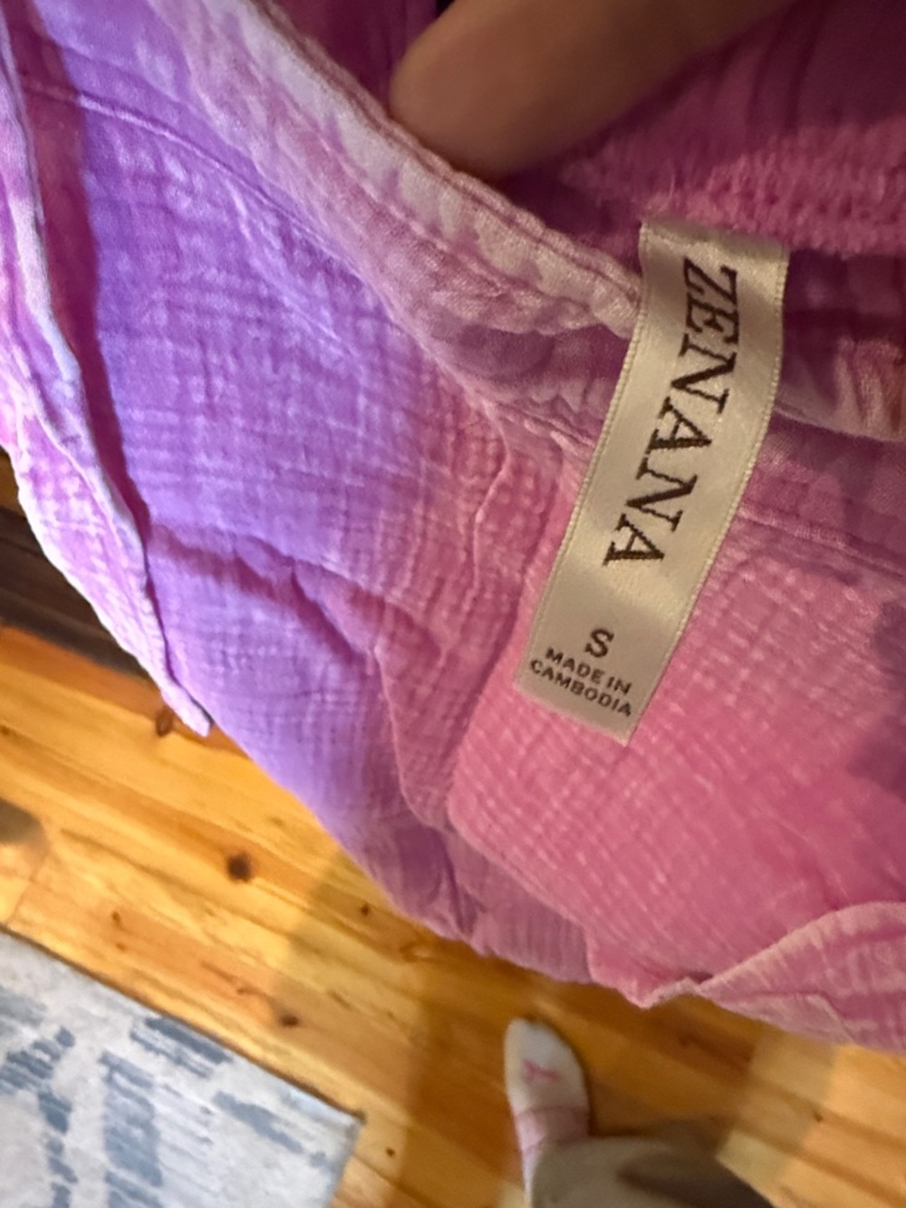 Zenana Outfitters Pink Gauze Overalls Romper with Pockets - Picture 2 of 4
